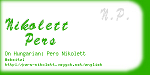 nikolett pers business card